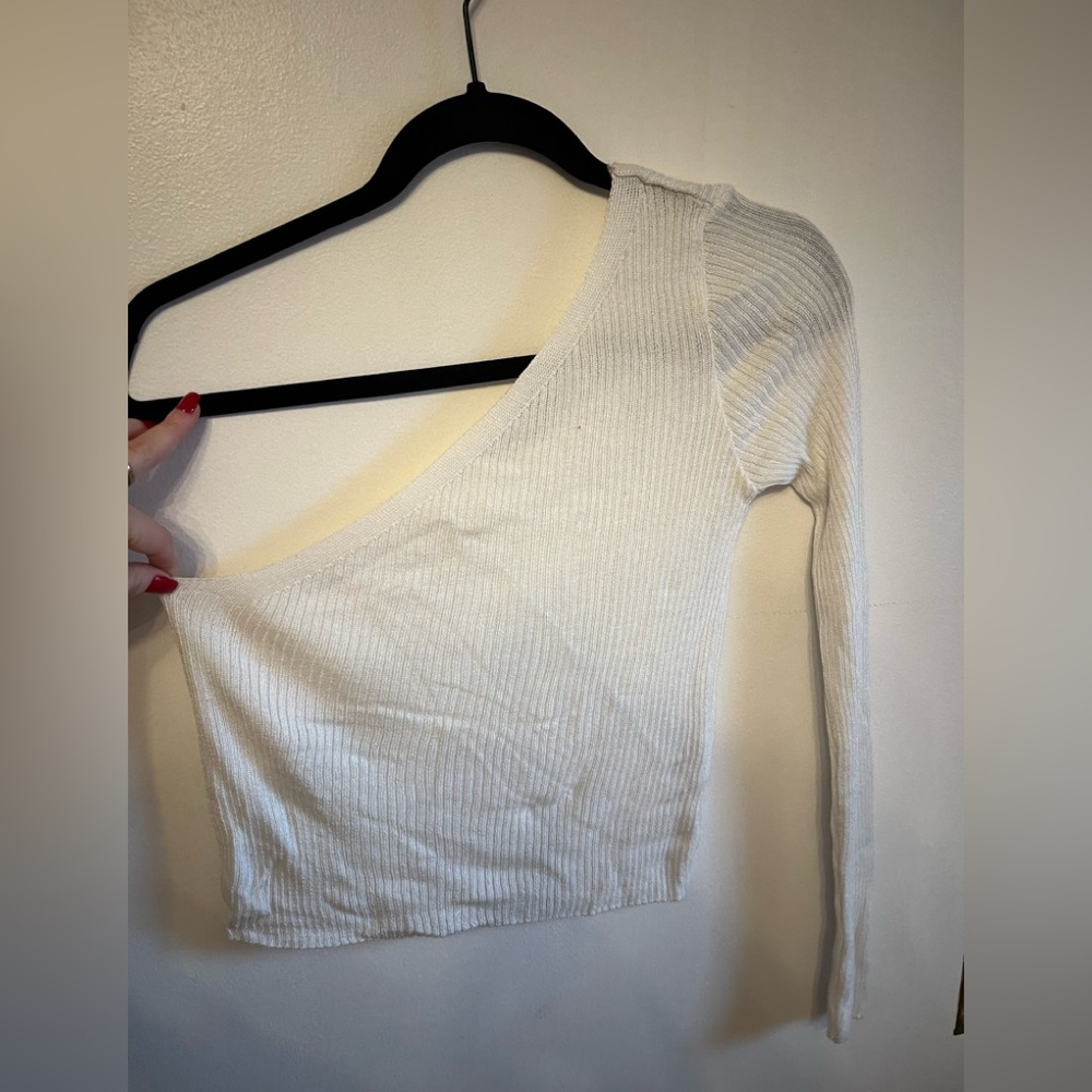 White Nastygal One Shoulder Top